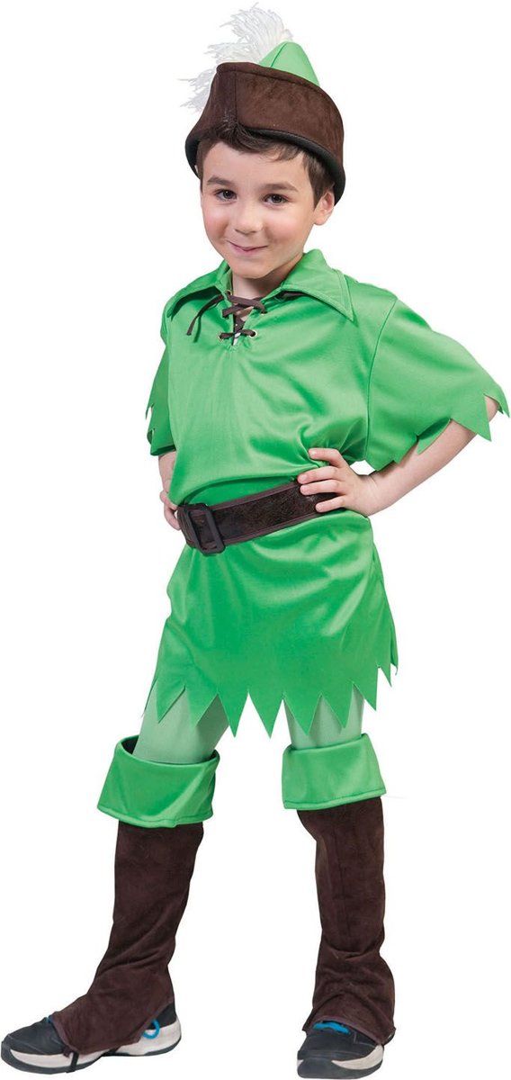 Peter Pan Kostuum | Peter Pan Fantasia Pak Jongen | Maat 164 | Carnaval kostuum | Verkleedkleding